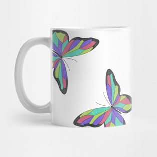 Colourful Butterflies, Paper effect Mug